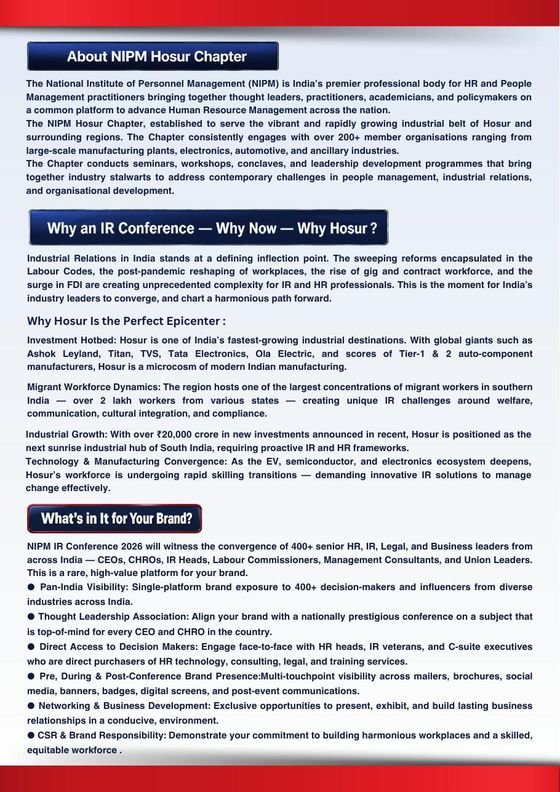 IR Conference 2026 sponsorship proposal page 2